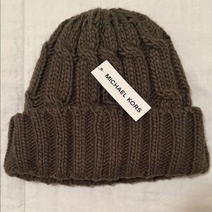 NWT Michael Kors Mens Knit Beanie - Olive